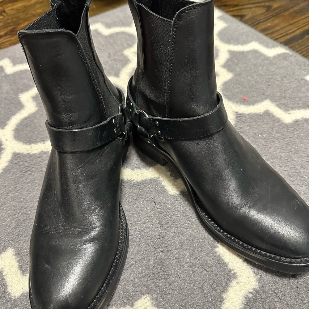 Black combat boots